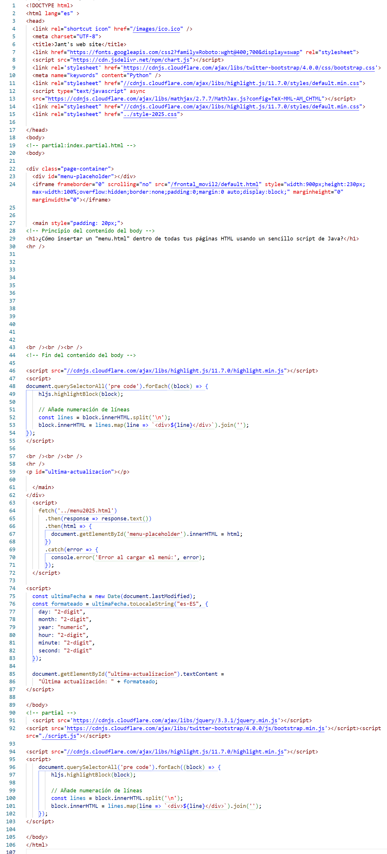 Jant's web site - 2025